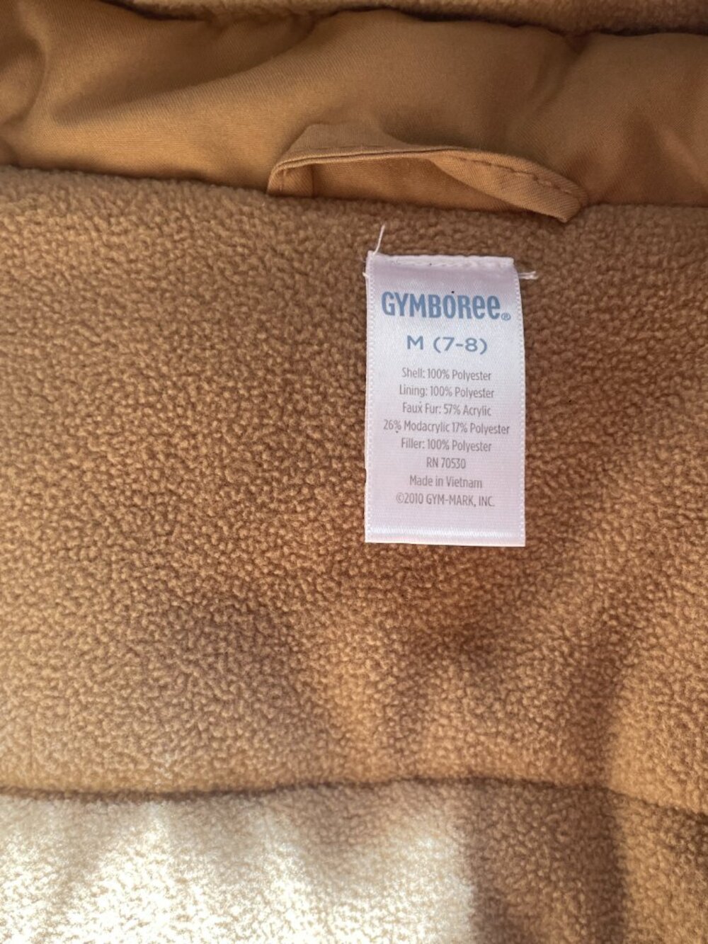 Gymboree Full-Zip Parka Jacket, Size 7-8 Fleece Lined hooded - Picture 8 of 8